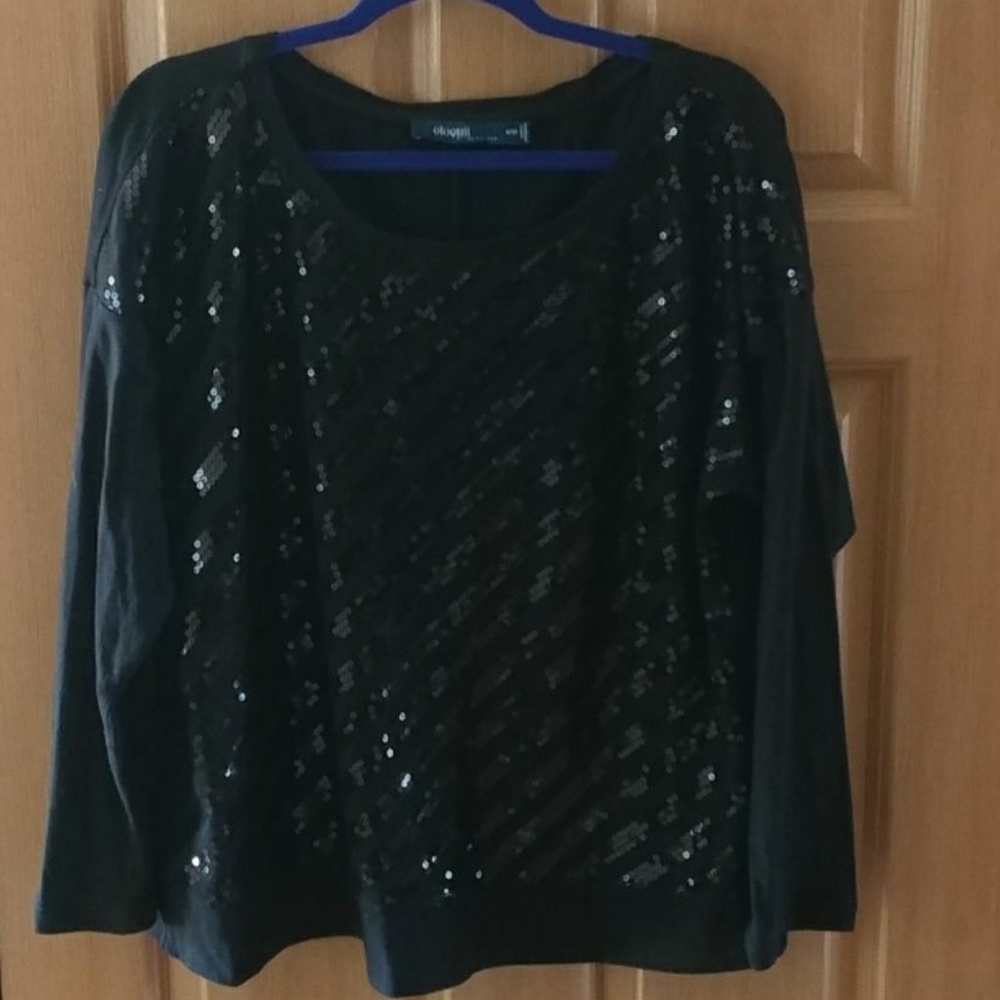 Black sequins design top